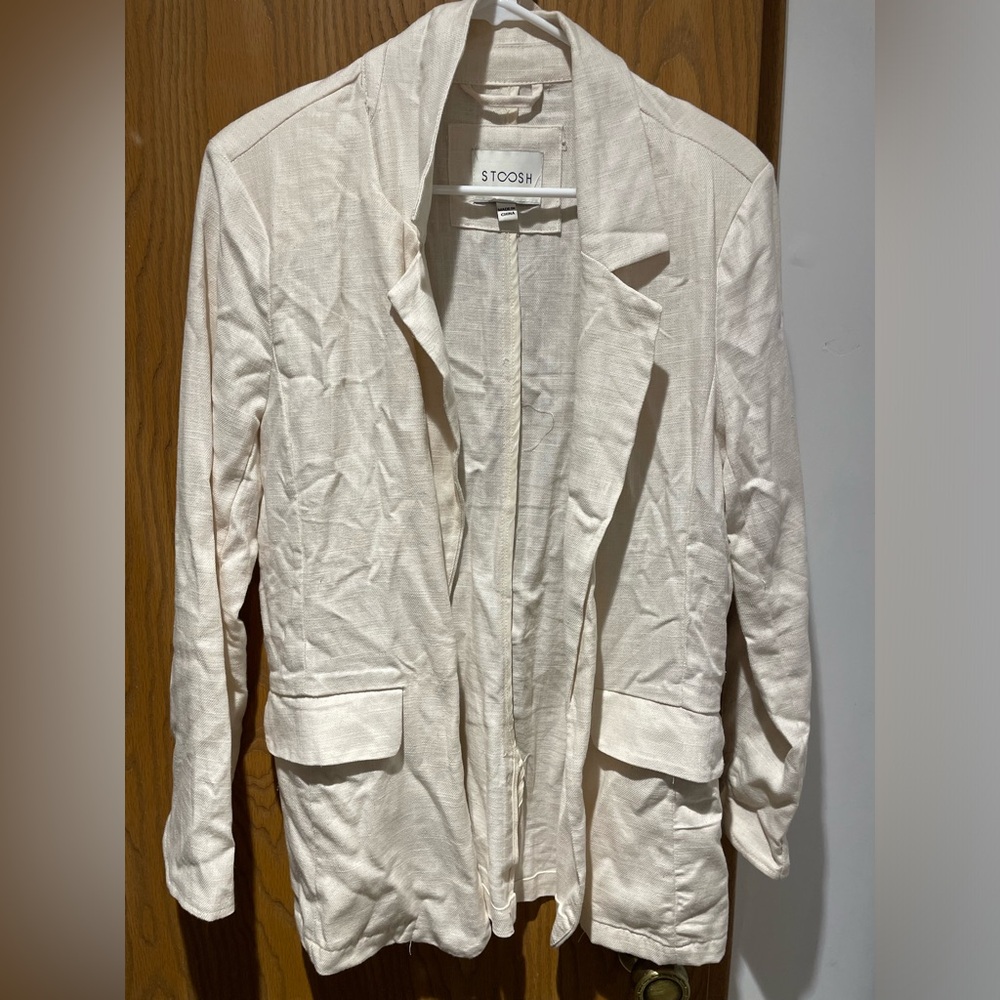 White Linen Blazer